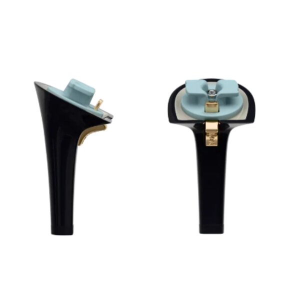 Pashion Footwear-The Bootie Coal Black Knit w/ 4" Stiletto & 1.5" Flat Heel Kits - Picture 2 of 7